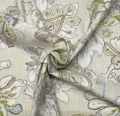 RICHLOOM ALMADA SHORE LARGE FLORAL LINEN LIKE MULTIPURPOSE FABRIC BY YARD 54″W
