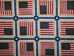 American Freedom Combed Cotton Digitally Printed Patriotic American Flag Fabric