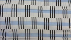 Funky Black & Blue GEOMETRIC PRINT FABRIC Remnant (55cm x 137cm)