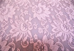 Discount Fabric Stretch Mesh Lace Dusty Pink Sunflower Floral Sheer D603