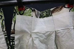 VTG Bark Cloth DRIFTWOOD Material Fabric 2 Drapes Drapery Panels MCM Mid Century