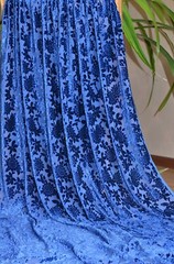 2.4 yd/ Vintage Mulberry Silk Velvet Devore Fabric Luxury Uzbek Oriental Textile
