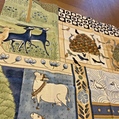 Jane Churchill Indian Summer Blue J312F-01 Fabric Remnant 26″ x 26″ Cowtan