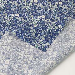 Mililanyo 8pcs 18x22inch Cotton Fabric Fat Quarters Daisy Design Dark Blue
