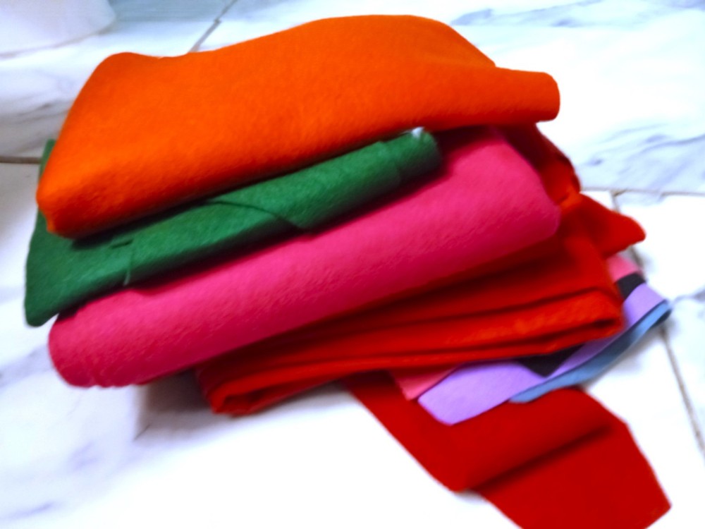 Multi-Color2 lbs Lot of Felt Fabric
