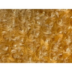 Gold Rose Swirl Faux Fur Fabric 60″x35″ 1 Yard Soft Plush 00862