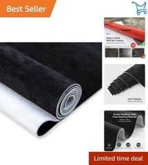 Suede Auto Headliner Fabric Black 98x60in Foam Backing for Car Truck SUV RV