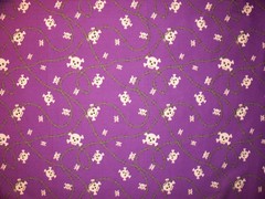 SKULL BONES BARBED WIRE BARB WIRE SCHOOL OF ROCK PINK COTTON FABRIC FQ