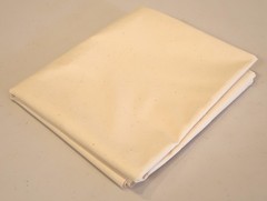 VINTAGE STARCHED CREAM COTTON FABRIC 2.04m x 0.92m