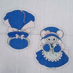 Mouse Family Cut & Sew Fabric Panel by Springs Mills Pillows Home Decor
