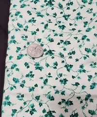 2 1/2 yds Quilt Sewing Fabric Vintage Ivory Leaves & Vines Fabric Traditions