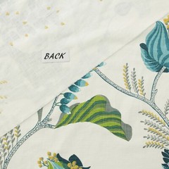 COVINGTON SYLVIE 504 AZURE BLUE LUSH LARGE FLORAL EMBROIDRED FABRIC BY YARD 55″W