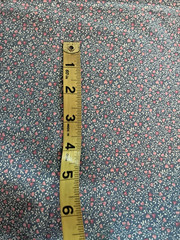 VTG Spring Mills Tiny Ditzy CALICO Shades of Pinks Heart Florals on Blue BTFQ