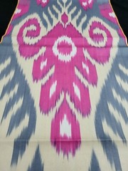 Pink gray cotton ikat fabric by the yard top ikat best SALE price if u buy more