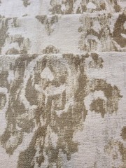 3 PCS Brown Cream Fabric Upholstery Samples Brocade Type Design 18″ X 23 1/2″