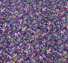 HOFFMAN CALIF. INT. – KASHMIR #B640-PURPLE FLORAL – 1 1/8 YARD