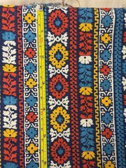 4.44 Yds Cotton Fabric – Boho Retro Stripe Colorful – Sewing Crafts Home Decor