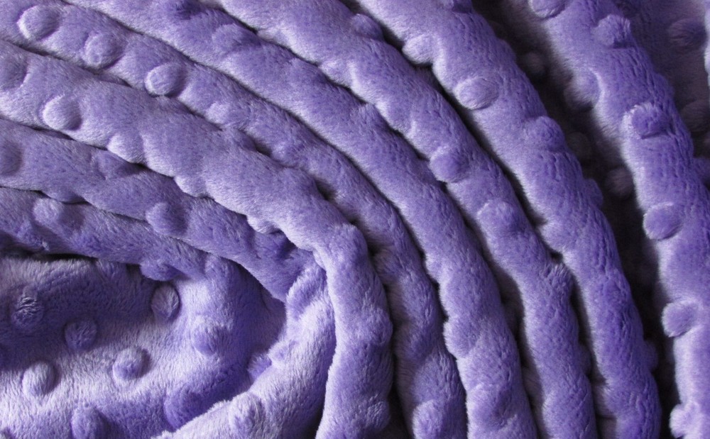 DARK LAVENDER MINKY CUDDLE DIMPLE DOT PLUSH SEW QUILT CRAFT FABRIC BTY & PRECUTS