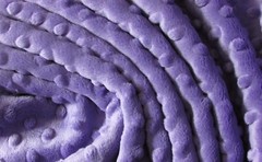 DARK LAVENDER MINKY CUDDLE DIMPLE DOT PLUSH SEW QUILT CRAFT FABRIC BTY & PRECUTS