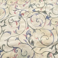 1.6 YD Pastel Floral Flourish Brocade Decor Upholstery Fabric