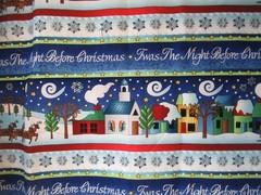 “Twas the Night” AVLYN INC. STRIPED Christmas Fabric Cotton SBTYX44 NEW