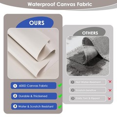Waterproof Canvas Fabric by The Yard 60″ W 600 Denier PVC Backing Water Repel…