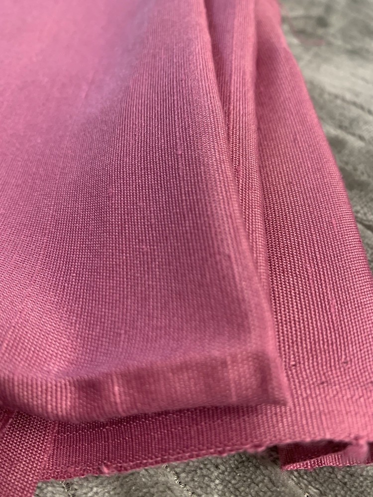 Vintage Pink Fabric 28” X 45” 1.25 Yards Polyester ? Threaded Texture Mauve