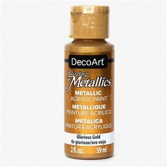 2-Ounce Gold Acrylic Paint with Metallic Finish