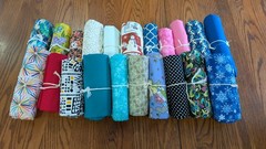 New Fabric Variety Box. 20+ Yards Assorted Cotton Fabric Pieces. No Scraps R150