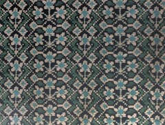 CAROLINA IRVING CURTAIN FABRIC “ALMATY – TEAL” 2.2 METRES – Cotton Velvet