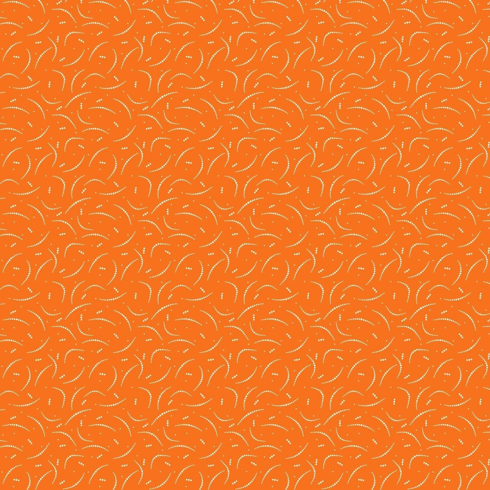 P&B Textiles – Midnight Masquerade – Dotty Toss – Orange, Fabric BTY