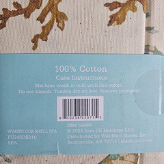 Waverly Inspirations 100% Cotton Duck Fabric 2 Yards Coastal Coral Sea Shell Spa