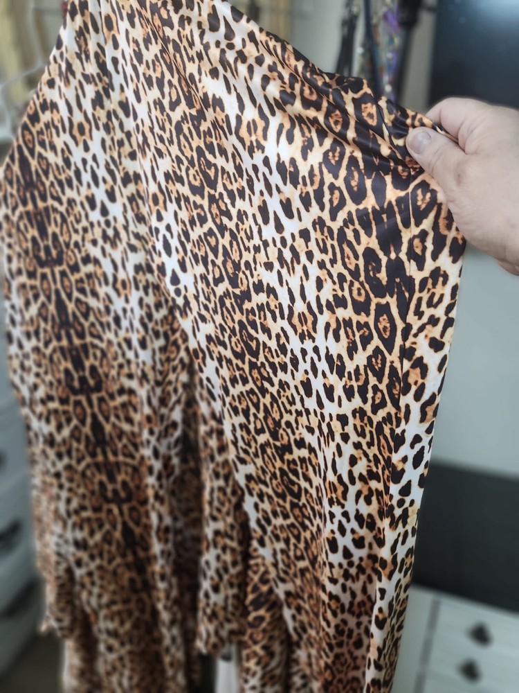 Cheetah Animal Print Fabric Brown Black White Animal Theme Material Pattern