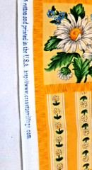 Cranston Print Works Co. Fabric VIP Print 1 & 1/3 Yards Daisies & Blue Flowers