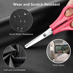 Faux Leather Fabric Knit Back Renovate for Car Decoration Upholstery 0.5mm Thick
