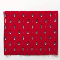 Vintage Cone Mills Red Toy Soldier Corduroy Cotton Fabric 24″ x 64″