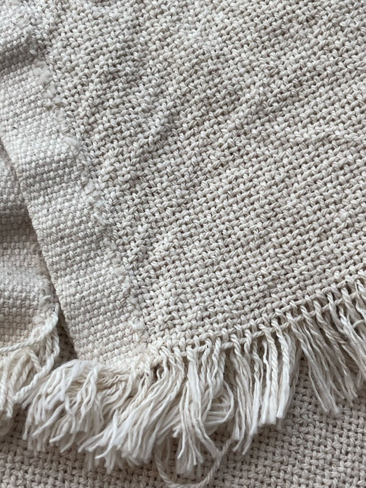 Heavy Weight Organic Cotton Open Weave Fabric By 2 Yards,Undyed, Wide Width
