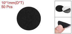 50Pcs Adhesive Felt Circles 3/8″ Round Non-Woven Felt Stickers Black