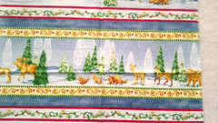 Fabric Red Rooster “O’ Snowy Night” 4 Pc Sampler Snowmen as Holy Family $8.95