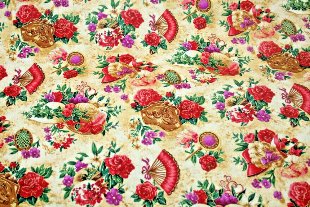 VICTORIAN MILLINARY FROM FABRI-QUILT- 100% COTTON FABRIC