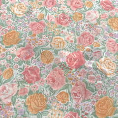 Vintage Wamsutta Florals Cotton Linen Sheerness Apparel Fabric by the HALF YARD