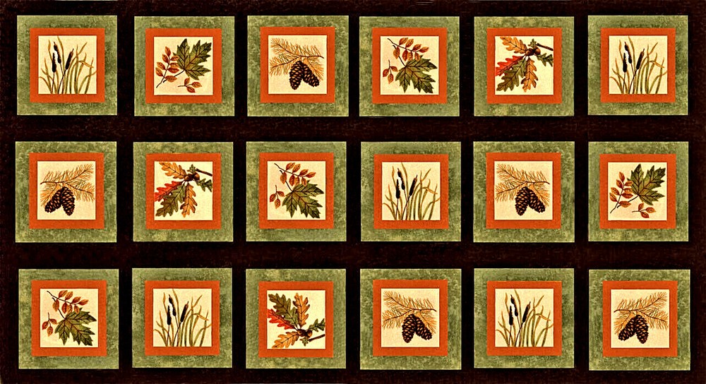 MODA FLANNELS#6700 14F “FALL IMPRESSIONS FLANNEL” BY THE PANEL