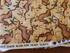 100% cotton reindeer fabric 42″ x 1-3/8 yards