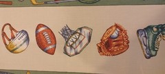 Bloomcraft Screen Print Sports Cotton Fabric Baseball Football Stain Repellent