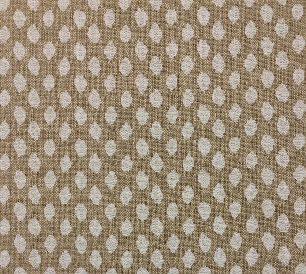 BALLARD DESIGNS ELLIE SNOW CREAM ANIMAL SPOTS THEME FABRIC 1.75 YARDS 55″W