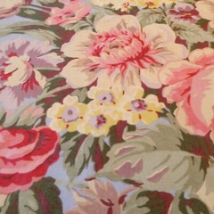 Ralph Lauren Evelyn Dusty Blue Floral Fabric Fall 1989 4.5 yards Decorator