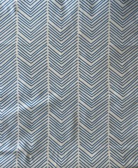 cotton FABRIC CHEVRON blue white, 1 yd 12 in cut, Spoonflower, in stock