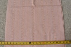 By 1/2 Yd, 37″ Wide, Light-Weight Faux-Eyelet on Pastel-Peach Poly-Cotton, V912