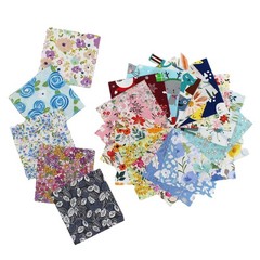 42Pcs 4″ X 4″ (10Cm X 10Cm) Cotton Fabric Squares for Quilting,Pre-Cut Quilt Cha