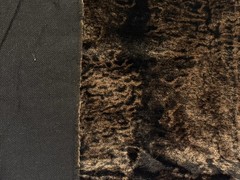 Super Luxury Faux Fur Fabric Material DARK BROWN AND GOLD WILDCAT